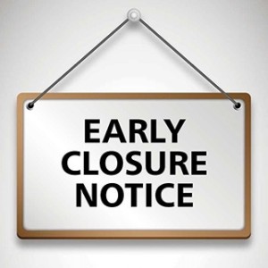 Town Office will be Closing Early
